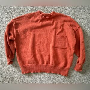 SHEIN Vibrant Orange Crew Neck Sweater